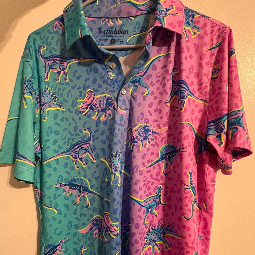 Chubbies Dinosaur Print Polo
